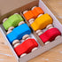 Grimm's Coloured Wooden Cars in Open Box